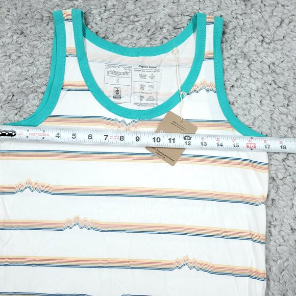 Patagonia Ridge Rise Stripe Repeat Organic Cotton Tank Top Women's Size Small - Picture 7 of 7